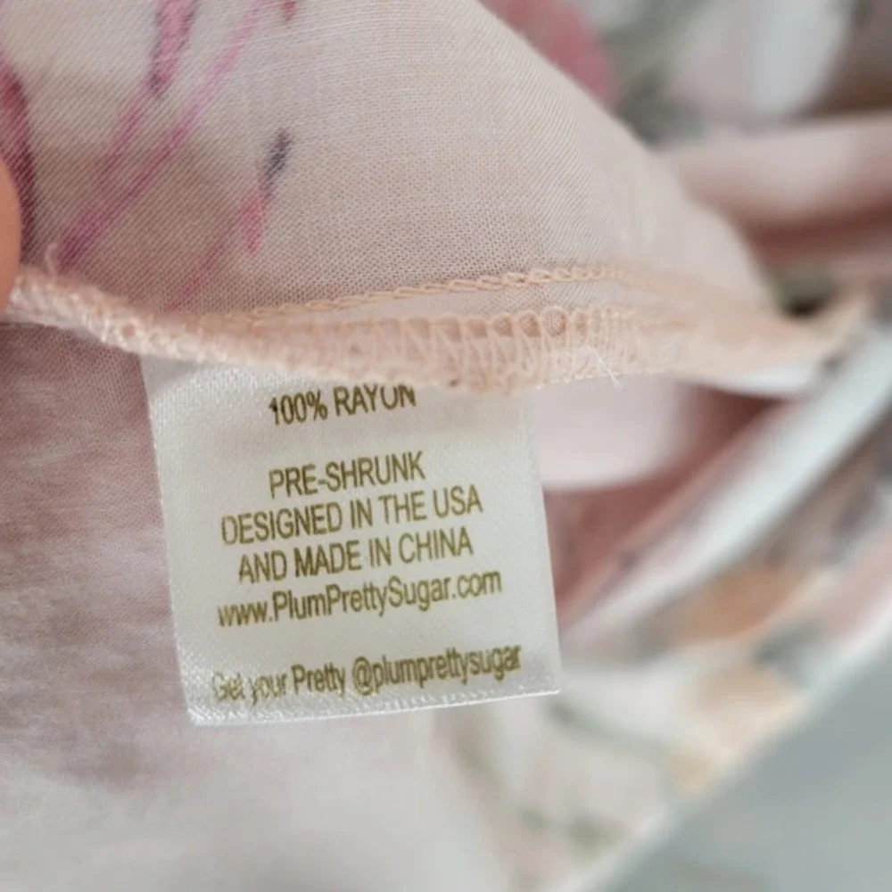 Plum Pretty Sugar Floral Robe Kimono‎ Women Medium Pink Boho Cover Up Pink
